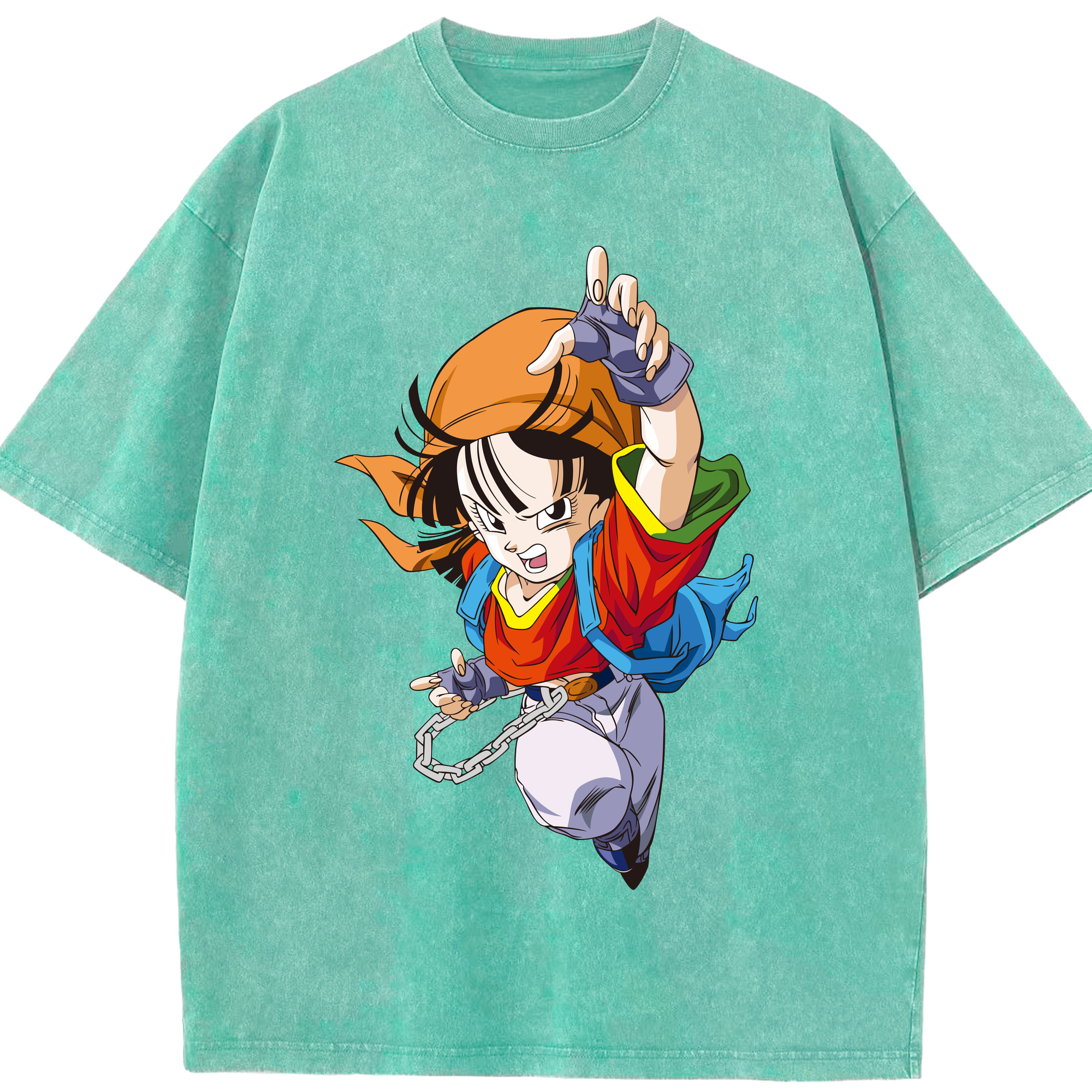 （画像用） ドラゴンボール パン DRAGON BALL Pan 綿100% ヴィンテージ風 半袖Tシャツ（フロントプリント）
